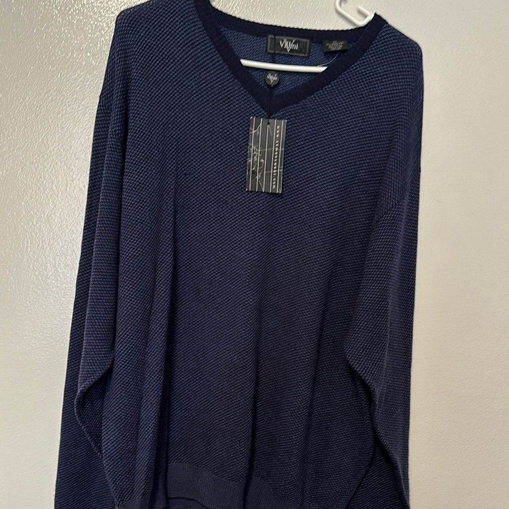 Viyella Navy Blue V-Neck Sweater